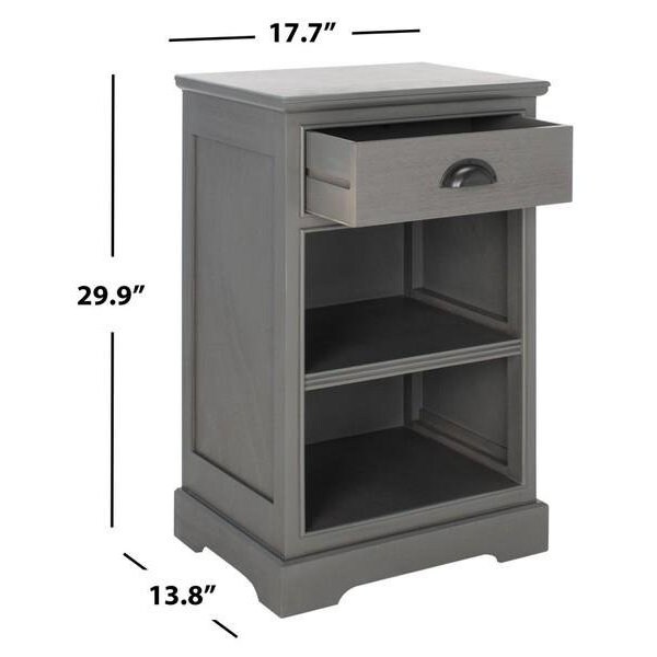 Safavieh Griffin Side Table- Grey - 30 x 13.75 x 17.75 in. - AMH5719A