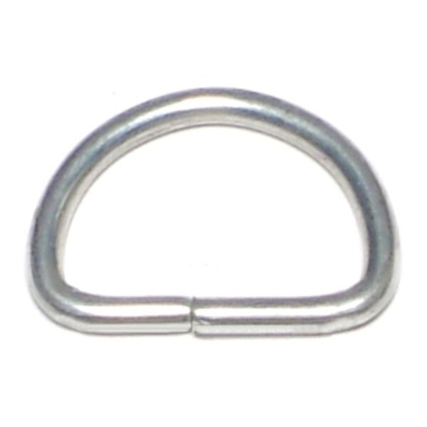 Midwest Fastener 1/8" x 5/8" Zinc Plated Steel D-Rings 20PK - 68625