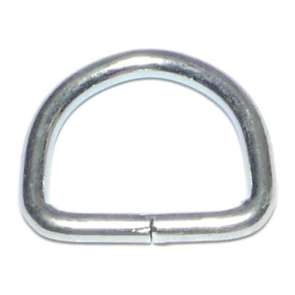 Midwest Fastener 1/8" x 3/4" Zinc Plated Steel D-Rings 15PK - 68621
