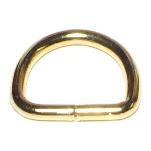 Midwest Fastener 1/8" x 7/8" Brass D-Rings 15PK - 68628