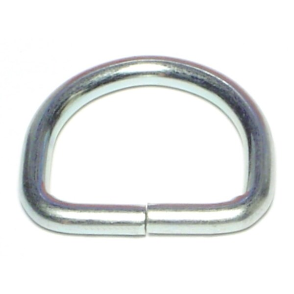 Midwest Fastener 1/8" x 1-1/8" Zinc Plated Steel D-Rings 10PK - 68626