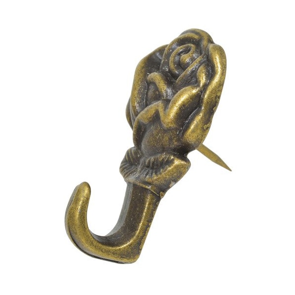 Hillman HILLMAN Antique Brass Gold Push Pin Picture Hook 20 lb 3 pk - 122292