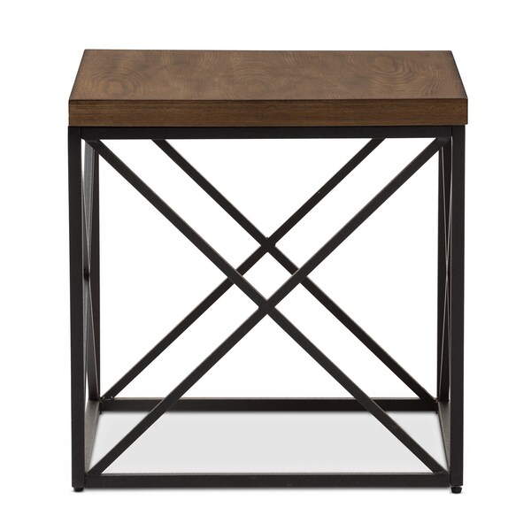Baxton Studio Holden Vintage Industrial Antique Bronze End Table - 129-7329