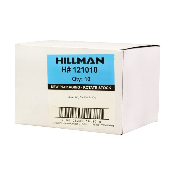 Hillman HILLMAN Zinc Silver Conventional Picture Hanger 10 lb 8 pk - 121010