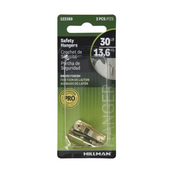 Hillman HILLMAN AnchorWire Brass-Plated Gold Safety Picture Hanger 30 lb 2 pk - 122389