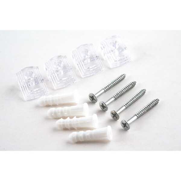 Hangman Mirror Clips 3/16", Anchors 12 Piece Kit - MC-316