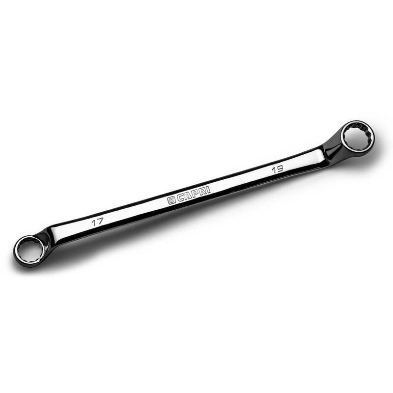 Llave de extremo doble offset profundo de 75 grados de Capri Tools 17 mm x 19 mm - CP11950-1719