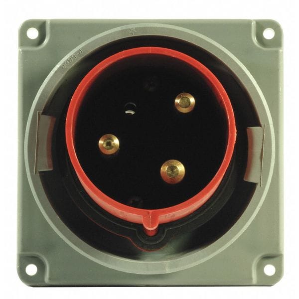 Entrada de clavija y toma IEC de Hubbell, 20A, 480V, Roja - HBL320B7W