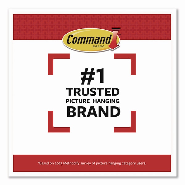 Command Picture Hanging Strips, X-Large, Removable, Holds up to 20 lbs per 4 Strips, Black, 8PK - 17217BLK-8ES