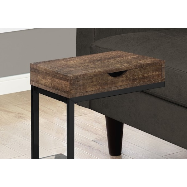 Monarch Specialties Accent Table - Brown Reclaimed Wood-Look / Black / Drawer - I 3406