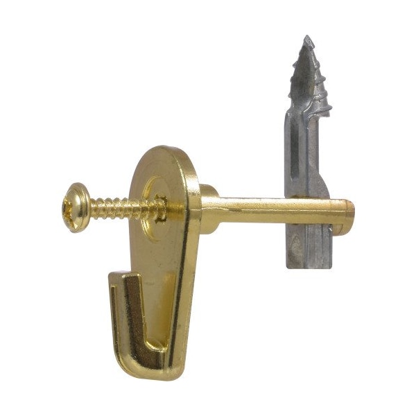 Hillman HILLMAN MegaHook Brass-Plated Gold Heavy Duty Picture Hook 100 lb 1 pk - 122410