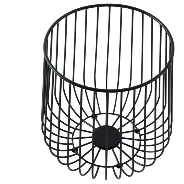 Leisuremod Round 15 in W, 16 in L, Manufactured Wood/Steel, Walnut - RTBL-15WN