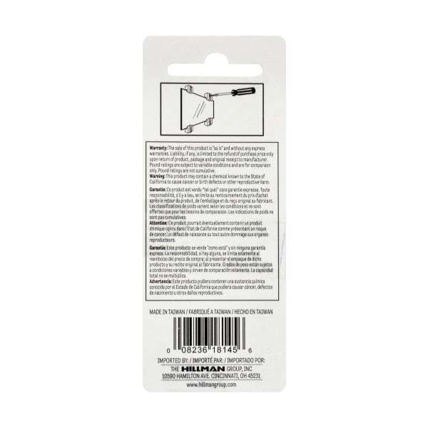 Hillman HILLMAN Plastic Coated Clear Mirror Holder Kit 20 lb 4 pk - 121144