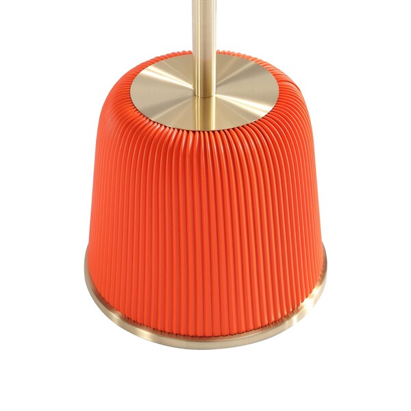 Manhattan Comfort Round End Table, 15.75 in L, Stainless Steel, Orange - ET004-OR