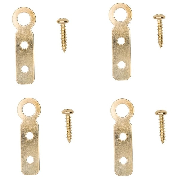 Prosource Picture Hanger, 9 lb, Steel, Polished Brass, Brass, Flush Mounting - PH-122227-PS