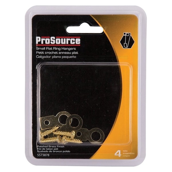 Prosource Frame Hanger, 6.5 lb, Steel, Polished Brass, Brass, Flush Mounting - PH-122225-PS