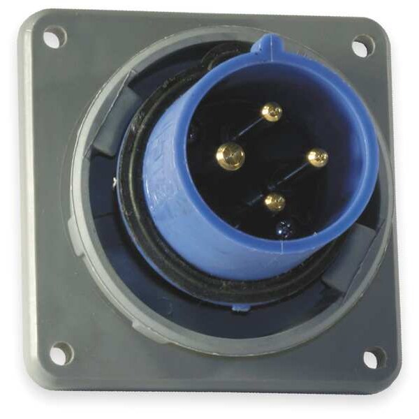 Entrada de clavija y enchufe IEC de Hubbell, 20A, 250V, Azul - HBL420B9W.