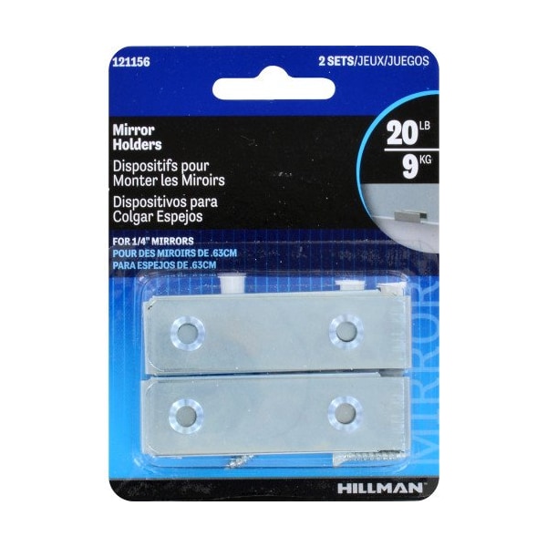 Hillman HILLMAN AnchorWire Silver Hidden Mirror Holder 20 lb 2 pk - 121156
