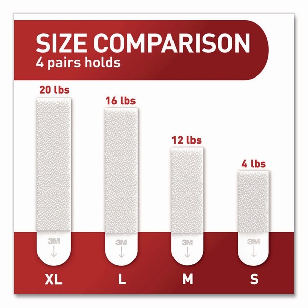 Command Picture Hanging Strips, X-Large, Removable, Holds up to 20 lbs per 4 Strips, White, 16PK - 17217-16NA