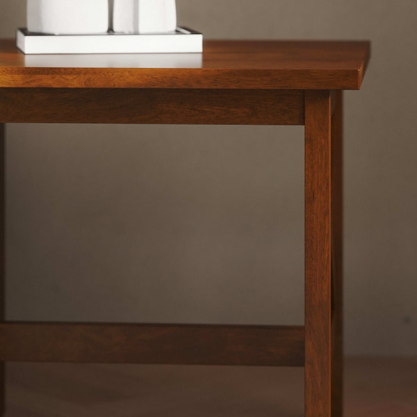 Flash Furniture Square 21.75 W, 21.75 L, Rubberwood (Parawood), Walnut - LFS-4002-WAL-GG