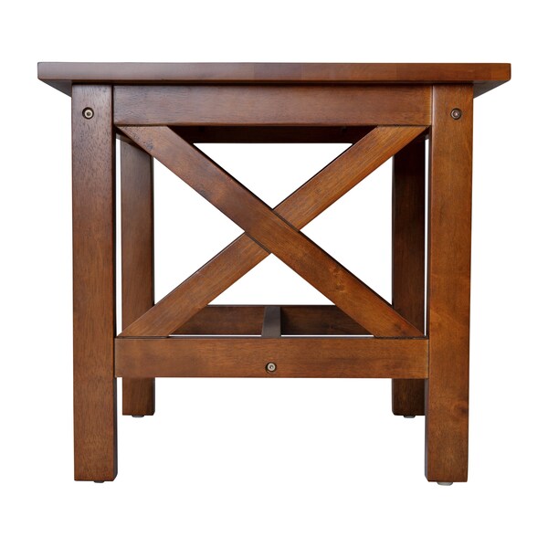 Flash Furniture Square 21.75 W, 21.75 L, Rubberwood (Parawood), Walnut - LFS-4002-WAL-GG