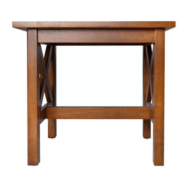 Flash Furniture Square 21.75 W, 21.75 L, Rubberwood (Parawood), Walnut - LFS-4002-WAL-GG