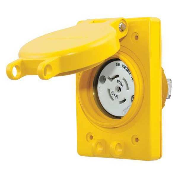 Receptáculo con bloqueo a prueba de agua de 20A 4P 5W 210/208VAC - HBL67W81