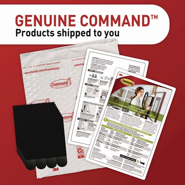 Command Picture Hanging Strips, X-Large, Removable, Holds up to 20 lbs per 4 Pairs, 16 Strip Pairs/Pack - 17217BLK-16NA