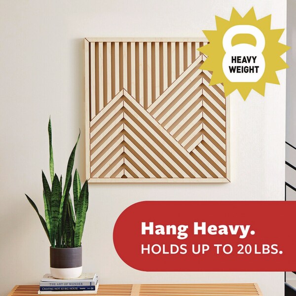 Command Picture Hanging Strips, X-Large, Removable, Holds up to 20 lbs per 4 Pairs, 16 Strip Pairs/Pack - 17217BLK-16NA