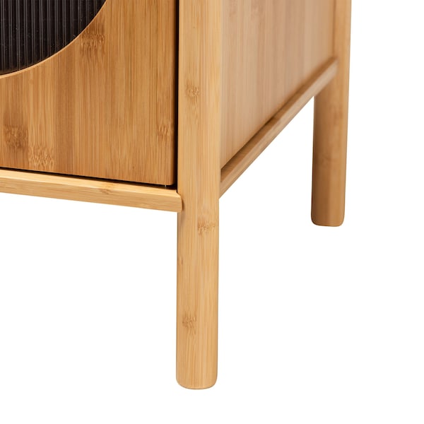 Baxton Studio 15.7 W, 15.7 L, 22 H, Bamboo , Sunboard, Natural Brown - 223-12901-ZORO