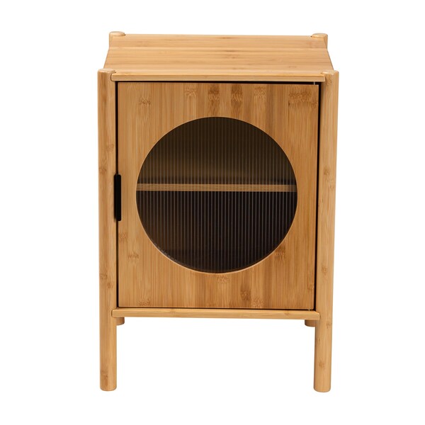 Baxton Studio 15.7 W, 15.7 L, 22 H, Bamboo , Sunboard, Natural Brown - 223-12901-ZORO