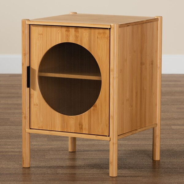 Baxton Studio 15.7 W, 15.7 L, 22 H, Bamboo , Sunboard, Natural Brown - 223-12901-ZORO