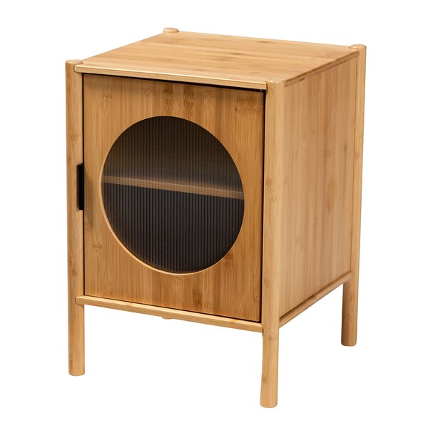 Baxton Studio 15.7 W, 15.7 L, 22 H, Bamboo , Sunboard, Natural Brown - 223-12901-ZORO