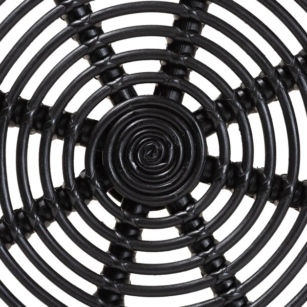 Baxton Studio 17.7 W, 20.1 L, 17.7 H, Natural Rattan, Black - 224-13133-ZORO