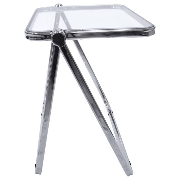 Leisuremod Square 19.49 in W, 25 in L, Plastic/Iron, Clear - LFT20CL