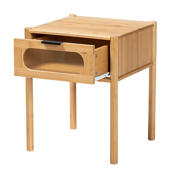 Baxton Studio 15.7 W, 15.7 L, 19.7 H, Bamboo , Sunboard, Natural Brown - 223-12900-ZORO