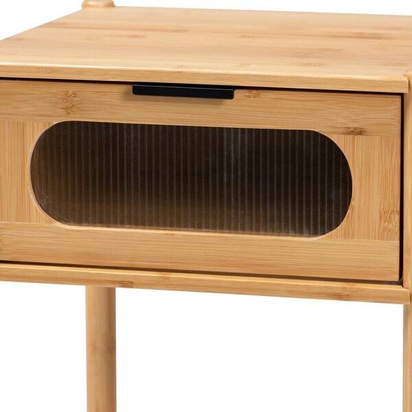 Baxton Studio 15.7 W, 15.7 L, 19.7 H, Bamboo , Sunboard, Natural Brown - 223-12900-ZORO