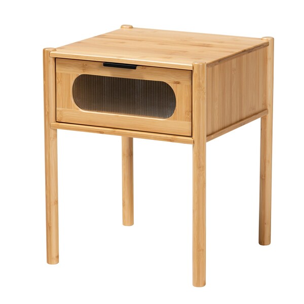 Baxton Studio 15.7 W, 15.7 L, 19.7 H, Bamboo , Sunboard, Natural Brown - 223-12900-ZORO