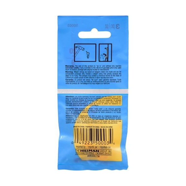 Hillman HILLMAN OOK Brass-Plated Gold Professional Picture Hanger 20 lb 3 pk - 533006