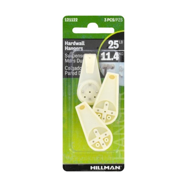 Hillman HILLMAN Plastic Coated White Hardwall Picture Hook 25 lb 3 pk - 121122