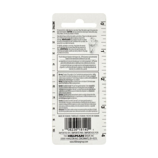 Hillman HILLMAN Plastic Coated White Hardwall Picture Hook 25 lb 3 pk - 121122