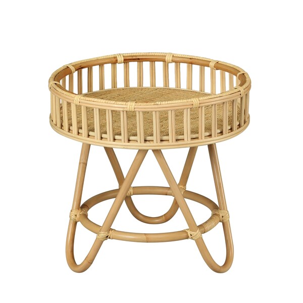 Elk Studio Accent Table, 22 in W, 22 in L, 21 in H, Natural Materials - S0075-10012
