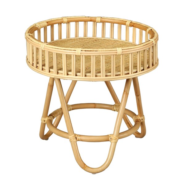Elk Studio Accent Table, 22 in W, 22 in L, 21 in H, Natural Materials - S0075-10012