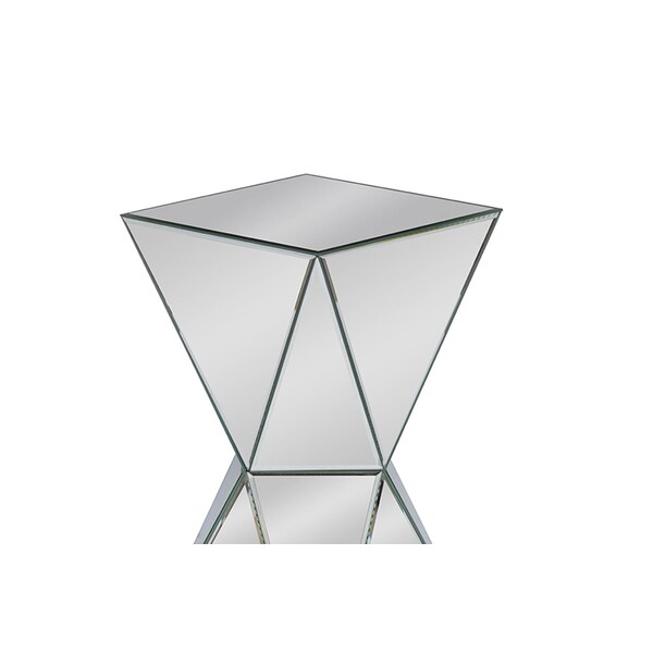 Baxton Studio Rebecca Contemporary Multi-Faceted Mirrored Side Table - 114-6184