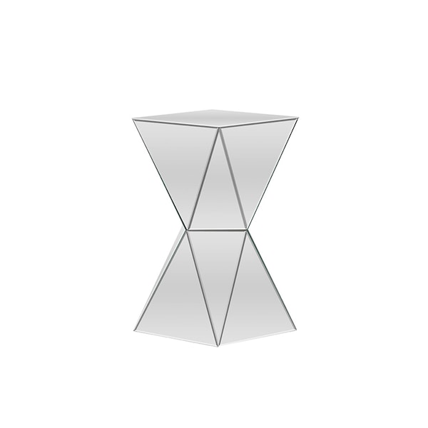 Baxton Studio Rebecca Contemporary Multi-Faceted Mirrored Side Table - 114-6184