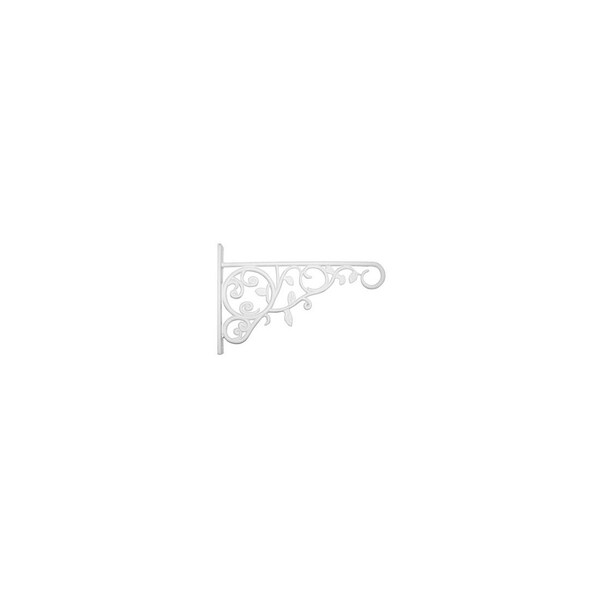 Green Thumb Hanging Plant Bracket, Hanging, White Leaves, Cast Aluminum, 9-In. - 85008GT