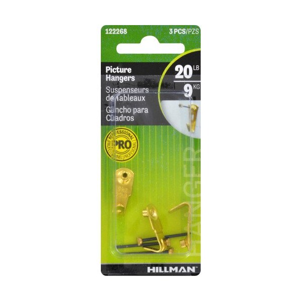 Hillman HILLMAN Steel-Plated Classic Picture Hanger 20 lb 3 pk - 122268