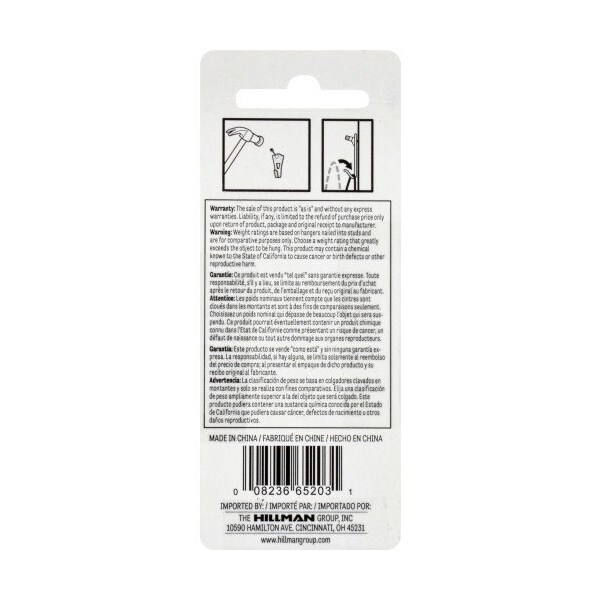 Hillman HILLMAN Steel-Plated Classic Picture Hanger 20 lb 3 pk - 122268
