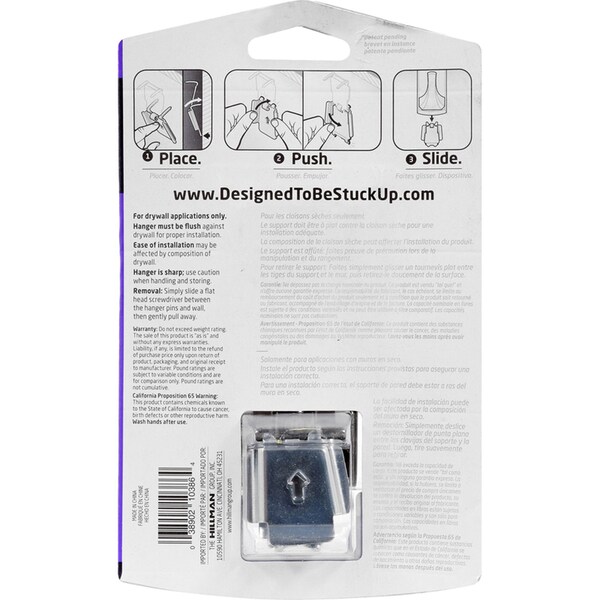 High & Mighty HILLMAN 3.5 in. L Satin Nickel Silver Metal Decorative Hooks 25 lb. cap. 1 pk - 515806