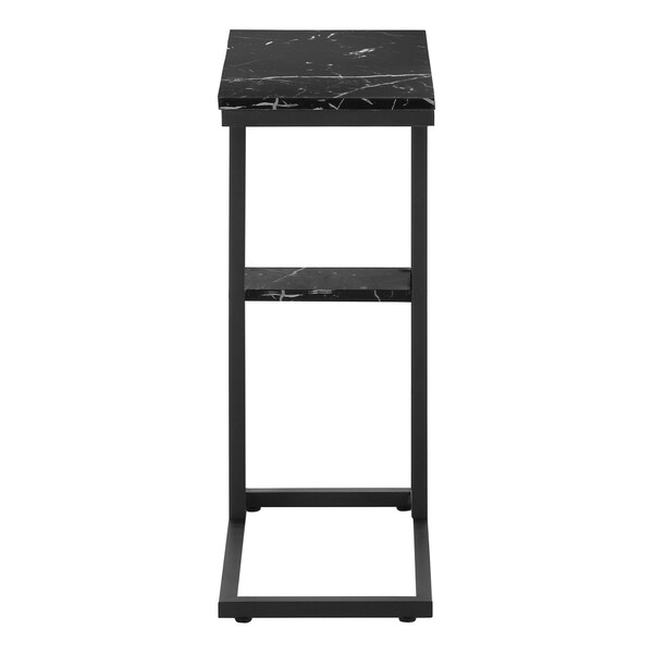 Monarch Specialties End Table, 18.25 W, 25.25 H, Particle Board, Metal, Black - I 3674